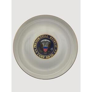 Camp David Presidential Retreat Gold Rim Plate – Rare Porcelain Collectible